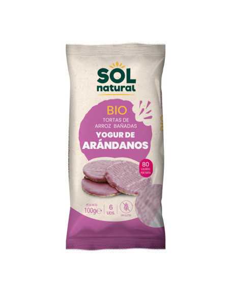 Tortitas de arroz yogur y arandano s/g bio 100g Sol Natural Tortitas de arroz yogur y arandano s/g bio 100g Sol Natural